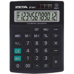 Calculadora de Mesa Zeta Zt811 12 Dígitos Preta - 1