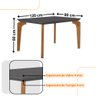 Conjunto Sala de Jantar Mesa Liz 120cm com Vidro Canto Reto e 4 Cadeiras Athenas Moderna - 3
