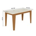 Ver imagem 3 de Mesa de Jantar Retangular Tampo de Vidro Fidelitá Génova 160cm