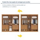 Ver mais imagens de Guarda Roupa Casal Bari 5 Portas 8 Gavetas 100% MDF Bege/Cinamomo/Off White