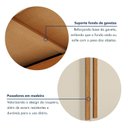 Ver imagem 7 de Guarda Roupa Casal Bari 5 Portas 8 Gavetas 100% MDF Bege/Cinamomo/Off White