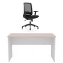 Ver imagem 2 de Conjunto Mesa de Escritório 1.60x60cm + Cadeira Ergonômica Reclinável Pistão Classe 4