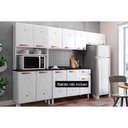 Ver imagem 3 de Cozinha Modulada Telasul Mirage New Mirage Aço 3 Peças 2 Aéreos + 1 Paneleiro Czc40 Branco Preto-