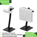 Ver imagem 6 de Porta Papel Higiênico Single e Toalha de Rosto Preto F.bali