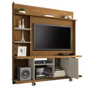 Ver imagem 4 de Estante Home Theater Para TV Até 47 Pol. Taurus Cinamomo/Off White/Ripado - Bechara