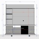 Ver imagem 5 de Estante Home Theater Para TV Até 47 Pol. Taurus Cinamomo/Off White/Ripado - Bechara