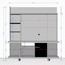 Ver imagem 5 de Estante Home Theater Para TV Até 47 Pol. Taurus Cinamomo/Off White/Ripado - Bechara
