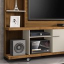 Ver imagem 3 de Estante Home Theater Para TV Até 47 Pol. Taurus Cinamomo/Off White/Ripado - Bechara