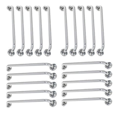 Barra de Apoio 60cm Alça Inox Kit 20 Unidades Banheiro Suporte Idoso Deficiente Cadeirante Acessibil