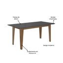 Ver imagem 3 de Mesa de Jantar Liz 160cm Carvalho/grafite - Poliman