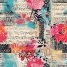 Papel de Parede Auto Adesivo Colagem Efeito Lambe Lambe Floral Rosa Decorado Lavavel Quarto 9m - 9