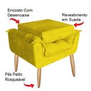 Ver imagem 7 de Poltrona Opala Eloisa para amamentação Decorativa Tecido Suede para, quarto,sala de estar, recepção