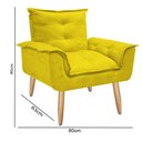 Ver imagem 6 de Poltrona Opala Eloisa para amamentação Decorativa Tecido Suede para, quarto,sala de estar, recepção