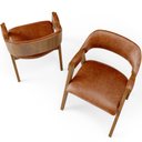Ver imagem 6 de Kit 02 Cadeiras para Sala de Jantar e Estar Living Estofada Suran L02 Couríssimo Camel - Lyam Lyam D