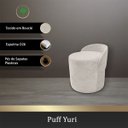Ver imagem 2 de Puff Decorativo com Encosto Forma Orgânica Bouclé Yuri