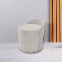 Ver imagem 1 de Puff Decorativo com Encosto Forma Orgânica Bouclé Yuri