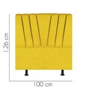 Ver imagem 2 de Cabeceira Estofada Bélgica 100cm Solteiro para Cama Colchão Box Quarto Suede Amarelo - Aurora Line