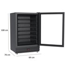 Ver imagem 2 de ADEGA 175 PARA 48 GARRAFAS PRETO FOSCO - 220V