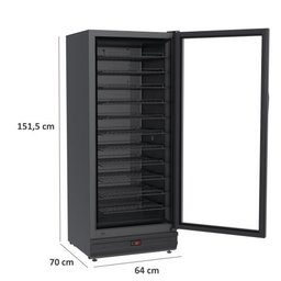 ADEGA 285 PARA 83 GARRAFAS PRETO FOSCO 220 V - 2
