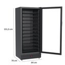 Ver imagem 2 de ADEGA 285 PARA 83 GARRAFAS PRETO FOSCO 220 V