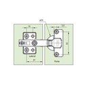 Ver imagem 3 de Kit 10 Dobradiças 110º Reta Tn Ms Calço Duplo e Amortecedor 01 Kit