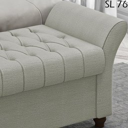 Recamier Calçadeira Bau 140 cm Pes MDF Ogeo Linho SL 76 Peer - 6