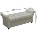 Ver imagem 4 de Recamier Calçadeira Bau 140 cm Pes MDF Ogeo Linho SL 76 Peer