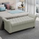 Ver imagem 7 de Recamier Calçadeira Bau 140 cm Pes MDF Ogeo Linho SL 76 Peer