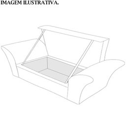 Recamier Calçadeira Bau 140 cm Pes MDF Ogeo Linho SL 76 Peer - 5