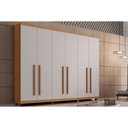 Ver imagem 1 de Guarda Roupa Casal 6 Portas e 6 Gavetas C- Pés Pernambuco Naturale-off White Rufato