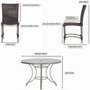 Ver mais imagens de Mesa Ascoli 4 Cadeiras Cannes de Alumínio Fendi Trama Marrom