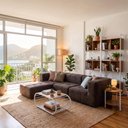Ver imagem 1 de Sofá Modular 3 Lugares com Puff para Pés Kappesberg Boucle Marrom