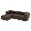 Ver imagem 2 de Sofá Modular 3 Lugares com Puff para Pés Kappesberg Boucle Marrom