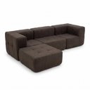 Ver imagem 4 de Sofá Modular 3 Lugares com Puff para Pés Kappesberg Boucle Marrom