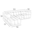 Ver imagem 3 de Sofá Modular 3 Lugares com Puff para Pés Kappesberg Boucle Marrom