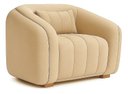 Ver imagem 3 de Poltrona Lilian Decorativa Luxo Recepção Veludo Roxo:bege/liso