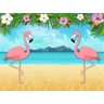 Painel Decorativo Festa Tropical Flamingo #02 - 240x135 - 1