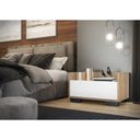 Ver imagem 3 de Kit C/ 2 Mesas De Cabeceira 80 Cm Rustic/branco/preto