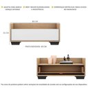Ver imagem 4 de Kit C/ 2 Mesas De Cabeceira 80 Cm Rustic/branco/preto