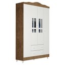 Ver imagem 2 de Quarto de Bebê Ariel 4 Portas com Berço Mirelle Branco Acetinado Amadeirado – Carolina