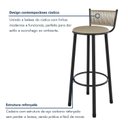 Ver imagem 7 de Kit 2 Banquetas Assento Estofado para Cozinha Bete