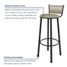 Kit 2 Banquetas Assento Estofado para Cozinha Bete - 5