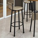 Ver imagem 2 de Kit 2 Banquetas Assento Estofado para Cozinha Bete