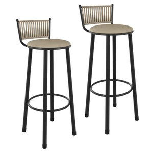 Kit 2 Banquetas Assento Estofado para Cozinha Bete