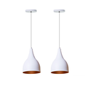 Ver imagem 1 de Kit 2 Lustre Pendente Interno Balcão Gota Cor: Branco