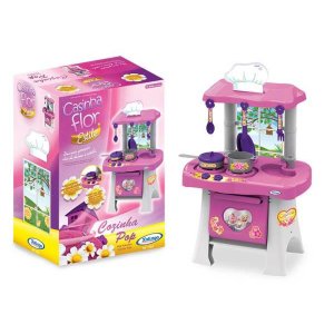 Cozinha Infantil Pop Casinha Flor Rosa Ref. 0454.3 Xalingo