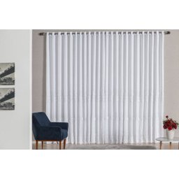 Cortina Itália para Varão Simples 2 metros Branco - 1