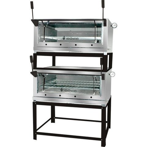 Forno Roma 90 cm Duplo FIRID90 de Lastro com Pedra Refrataria a Gás Venâncio