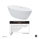 Ver imagem 2 de Banheira Freestanding Imersão Acrílico 170 Cm Rubi Pingoo.casa - Branco