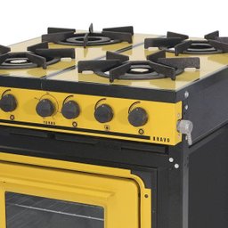 Fogão Profissional 4 Bocas Venâncio Linha Bravo Amarelo com Forno - 4